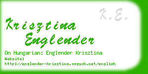 krisztina englender business card